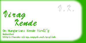 virag kende business card